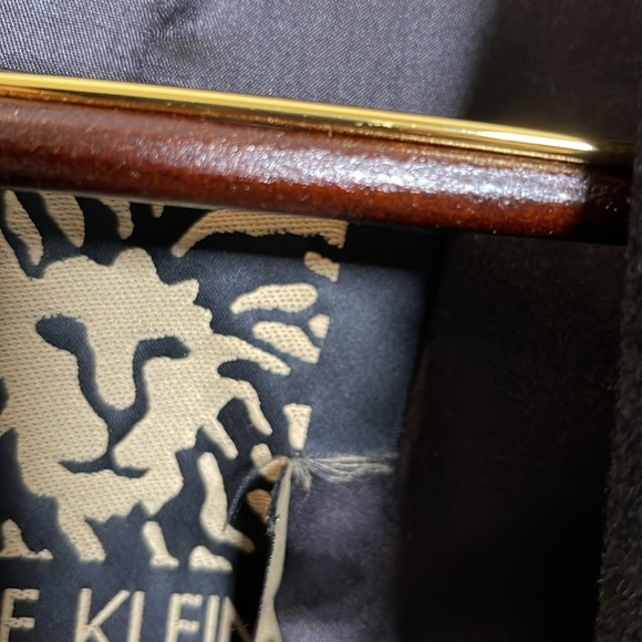 100% Cashmere Anne Klein Classic Black Coat 12/14 - Picture 4 of 16